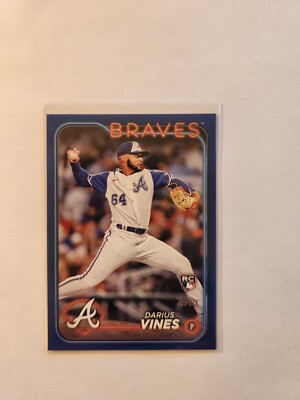 2024 Topps Series 2 - Darius Vines #493 Royal Blue Border
