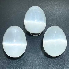 Selenite Crystal Egg Polished Carving Gemstone Decor Wholesale Supply