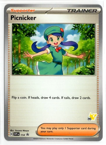 Pokemon Battle Academy 2024 Pikachu Deck #46 Black Star Promo SVP114 Picnicker