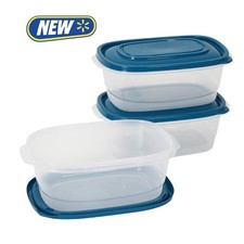 Semi Durable Square 8cup Plastic Food Storage Container 3 Pack, A Practical
