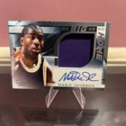MAGIC JOHNSON 2025 LEAF TRINITY Go Big Or Go Home Game Worn Patch Auto #/5
