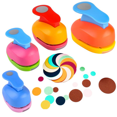 4Er Set Stanzer Runde Papierstanzer   Motivstanzer Kreisstanzer Motivlocher Für