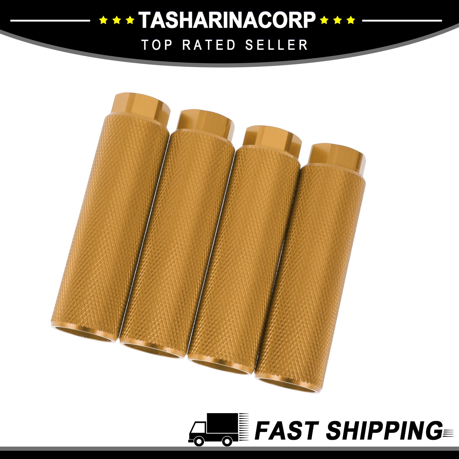 Backseats Stands Cycling Foot Pegs Gold Tone