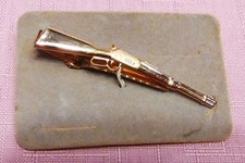 Vintage Gold Tone Rifle Tie Clip Never Worn F...
