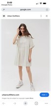 Urban Outfitters Womens Dina Button Front Frock Dress, Pockets, Size M/L Boho