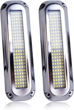 120led Underwater Boat Lights 316 Stainless Steel Trim IP68 Waterproof Surfac...