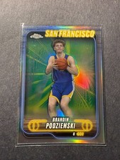 #7 2024-25 Topps Chrome Refractor Brandin Podziemski Warriors