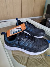 PORWEST TOVE SAFETY TRAINERS BLACK BLUE STEELITE TOEFT15 RUBBER SOLE UNISEX  6
