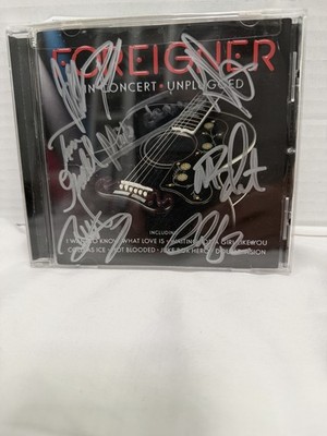 Foreigner in Concert Unplugged Autographed by All Members - Signed CD Cover