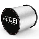 Dorisea 8 Strands Mega 8 White Dynema PE Braided Fishing line 6lb-300lbs