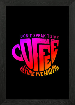Kaffee Zitate Gerahmtes Wandbild Poster Leinwanddruck Bild