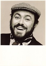 Postcard Luciano Pavarotti 1981 portrait