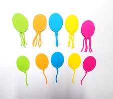 Die Cut Bright balloons 5 colors Lot of 30  Scrapbooking/cards/more