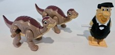 1997 Vintage Burger King The Land Before Time Lot Of 2 Fred Flintstone Works EUC