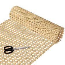 18'' Width Rattan Cane Webbing Roll Caning Material Weave Rattan Fabric Furni...