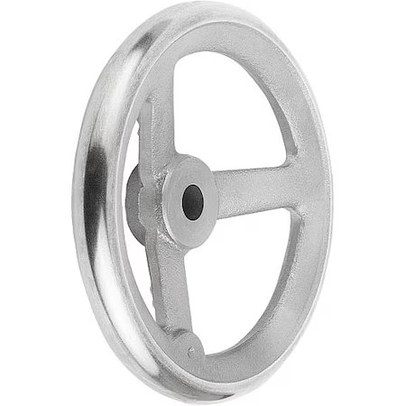 KIPP Handrad Ohne Nut – Aluminium, 125 Mm Durchmesser, Für Maschinenbau