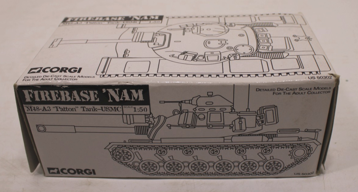 Corgi US50302 M48-A3 ""Patton"" Tank-USMC 1:50 Scale Die-Cast Vehicle