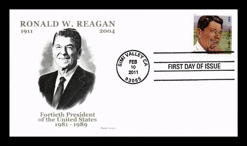 US COVER PRESIDENT RONALD REAGAN 100TH ANNIVERSARY FDC PANDA CACHET
