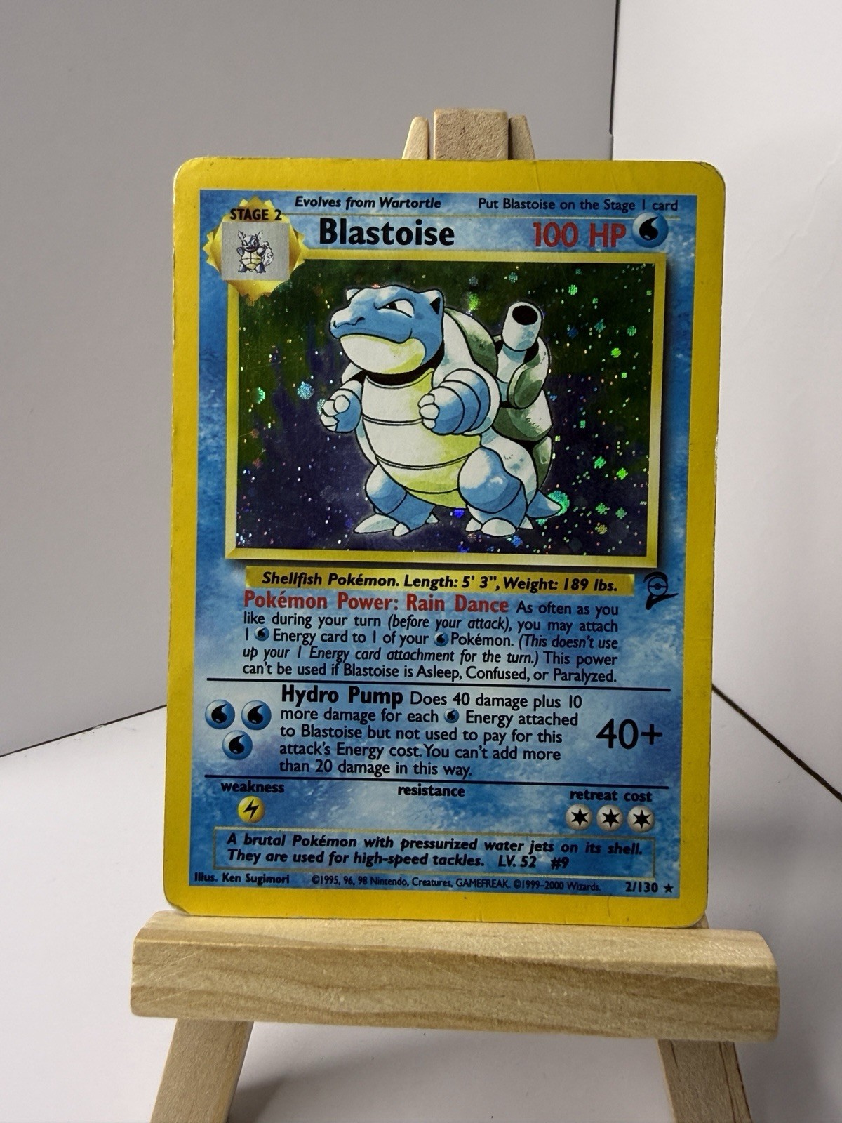 Pokémon TCG Blastoise Base Set 2 2/130 Holo Rare English WOTC 2000