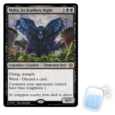 maha mtg card Bloomburrow Maha, Its Feathers Night Mouse Pad for Magic: The Gatherin – MTG  PRO Shop main image 0
