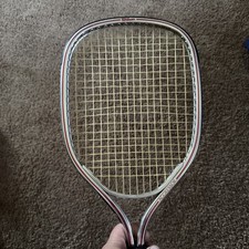 Vintage Wilson Aggressor Aluminum Racquetball Racquet 3 7/8" with Leather Grip