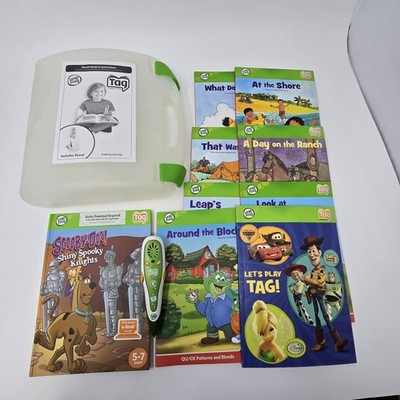 Leap Frog Tag Reader System Scooby Doo Toy Story Lot of 9 Books  Pen Case