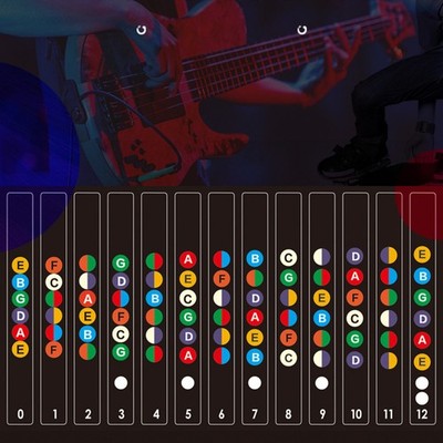  10 Stück Gitarrengriffbrett Aufkleber Notizen Map Labels Aufkleber Griffbrett