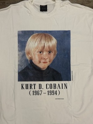 rare vintage 90s kid Kurt Cobain memorial Nirvana T Shirt XL | eBay