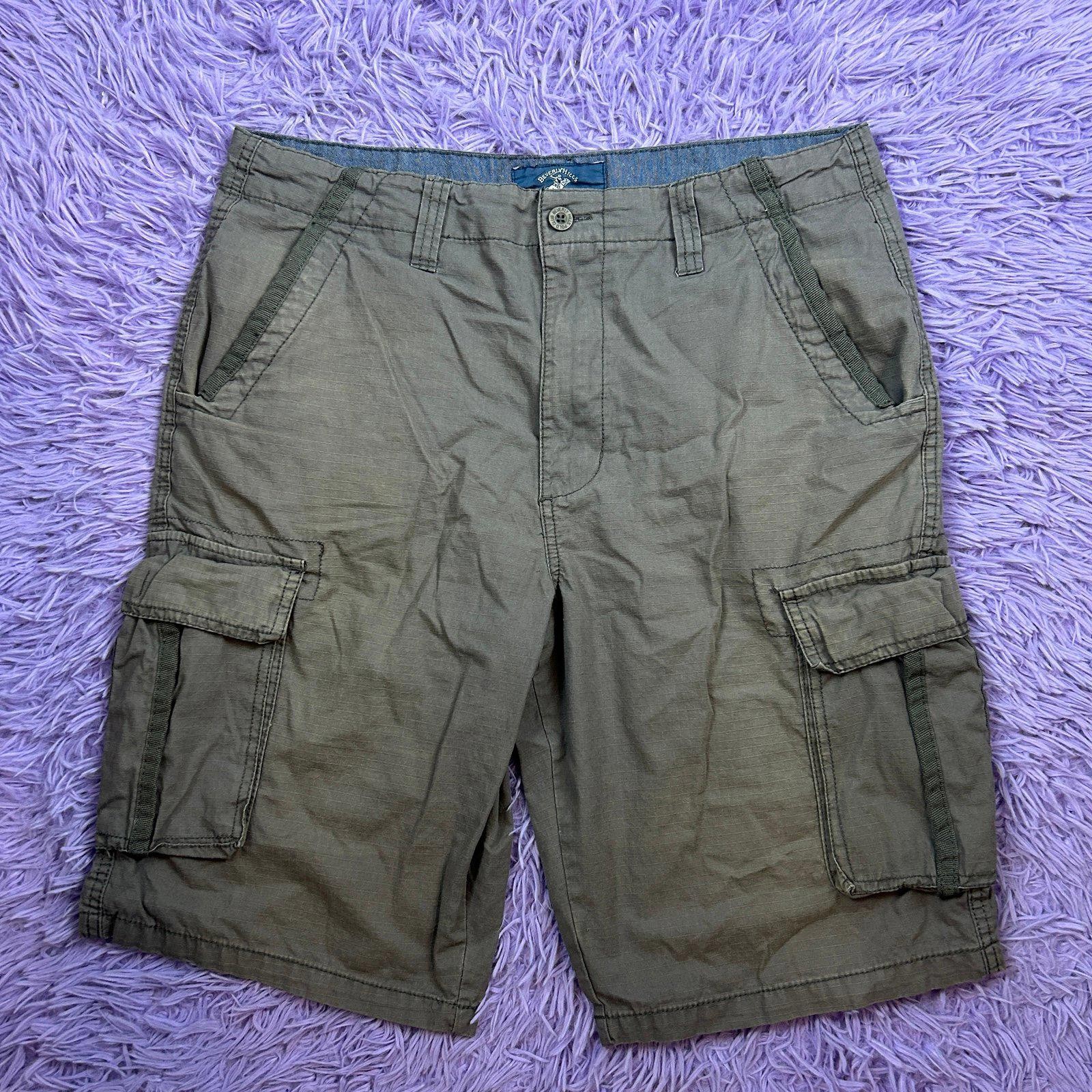 Beverly Hills Polo Club Men’s Gray Cargo Shorts Size 32 Utility Casual Outdoor