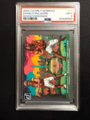 Jayden Daniels / Terry McLaurin #11 2024 Clearly Donruss Downtown Duos card