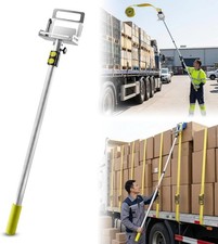 43"-96.5" Strap Thrower Head Extension Pole V-Shaped Edge Protector 2-in-1