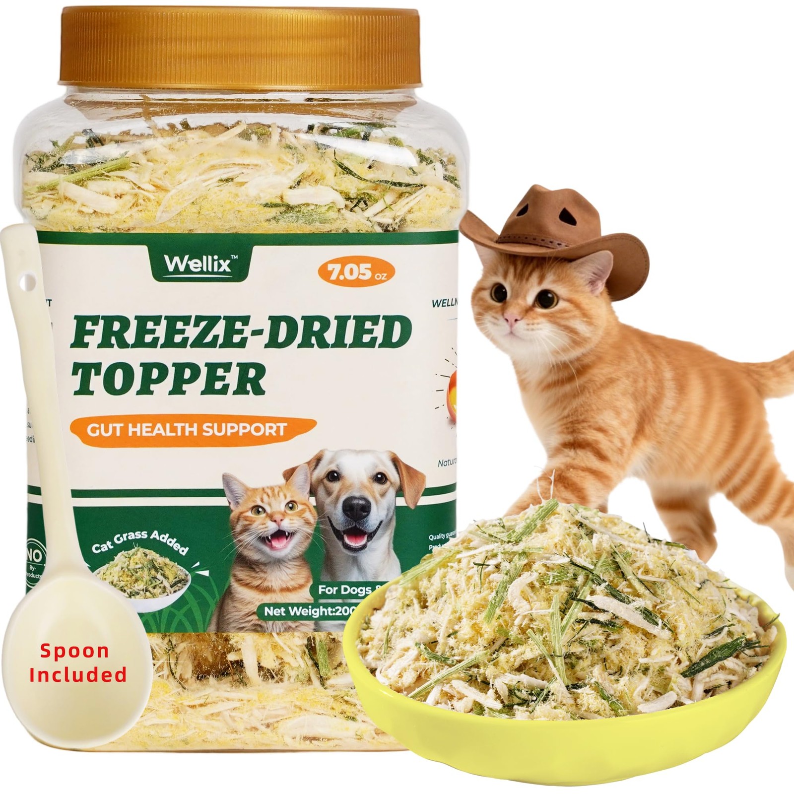 Topper - Cat Grass Treats For Haiball Treament - Chicken Fla
