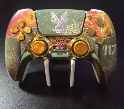 Custom ''Master Chief'' PS5 DualSense Controller W/ TMR Joysticks 