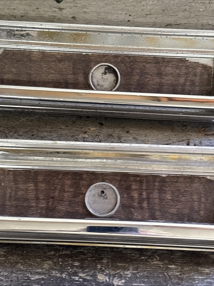 1968 Chrysler Imperial Interior Door Pull Handle Pair (2) Pulls Used Orig 68 - Image 3 of 4