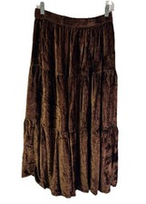 Vintage Y2K Fairy Whimsigoth Skirt Womens Medium Burnout Tiered Pull On
