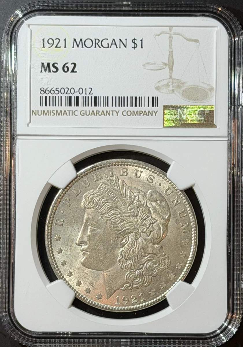 1921年モルガンダラーMorgan Dollar銀貨 MS62 CAG認定 MS 62 Graded 1921 Year Morgan US Dollars (1878-1921) for sale | eBay