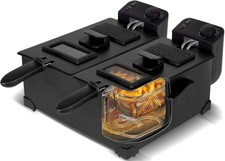 Doppel-Fritteuse 2x3L 3600W Edelstahl 0 190°...