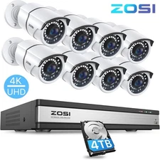 ZOSI 16CH 4K 8MP NVR PoE Security Camera System 8x5MP Outdoor PoE IP Camera 4TB