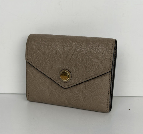 Louis Vuitton Zoe Wallet Tourterelle Gray Monogram Empreinte Leather NFC S