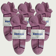 Bombas Women  s Ankle Run Socks Size M 5 Pairs Fuchsia Cushioned Comfort Fit