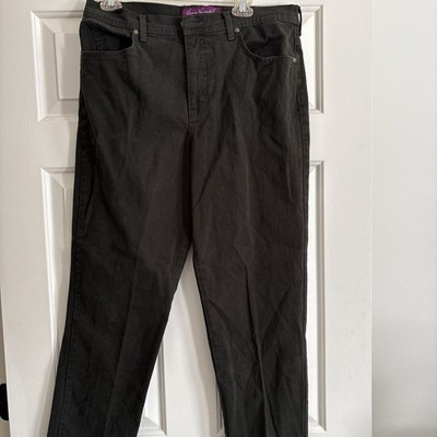 Gloria Vanderbilt Amanda Forest Green Jeans Women's Sz 14 [Short] Stretch