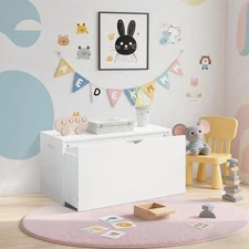 Kids Toy Storage Organizer with Rolling Drawer, Modern Wooden Toy Chest Box, ...