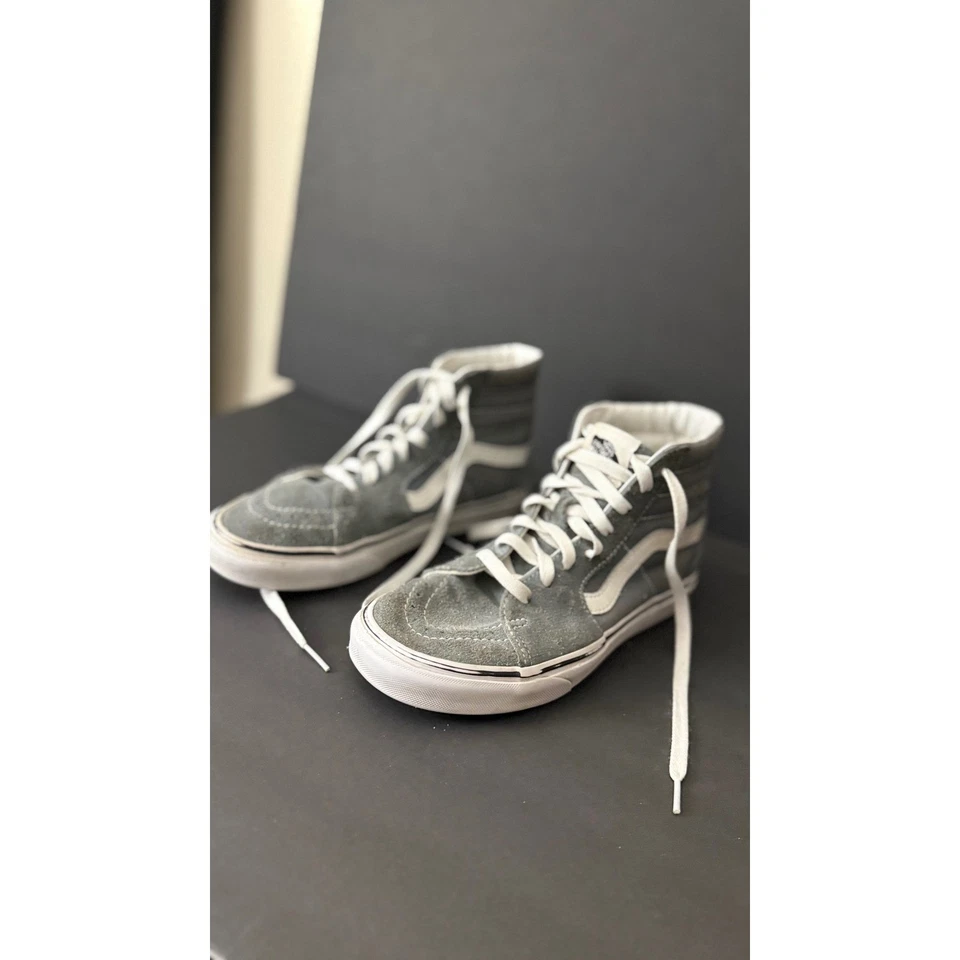 Vans Sk8-Hi Gris Gamuza Parte Superior Alta Zapatos de Skate Tenis Mujeres 8 Hombres 6.5 Foto 2 de 4