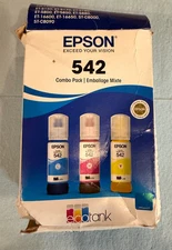 Genuine Epson 542 Ink Bottle 3 Pack for ET-5150 ET-5850 ET-16500 ST-C8000 - New