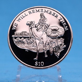 Isole Vergini Britanniche 10 $ 2014 Lawrence d'Arabia 28 28 g Argento 925 proof