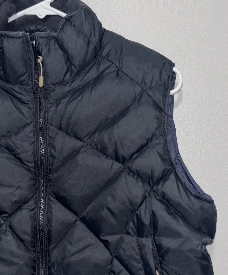 Colete Feminino Vintage Cabela's Goose Down Preto Acolchoado 650 Fill-Power Pequeno - Imagem 4 de 4