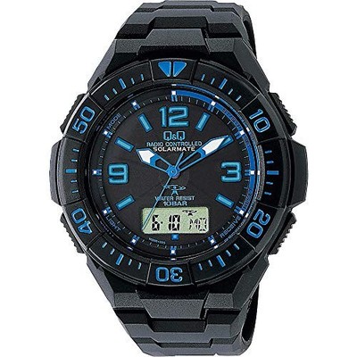 Citizen Q&Q Analog Radio-Controlled Solar-Powered Watch Waterproof Date Display