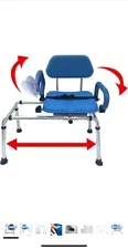 Platinum Health Carousel Sliding Shower Chair Tub Transfer Bench w/ Swivel Seat