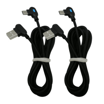 90 Degree Right Angle USB C Fast Charger Cable Type C 3/6FT Cord Lot For Samsung