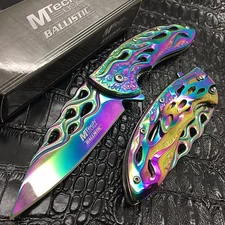 All Rainbow Mtech Tactical Pocket Folding outdoor Survival Camping Hunting Knife